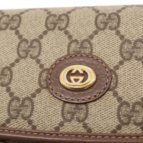 GUCCI GG Supreme Shoulder Bag PVC Beige Gold - Picture 9 of 16